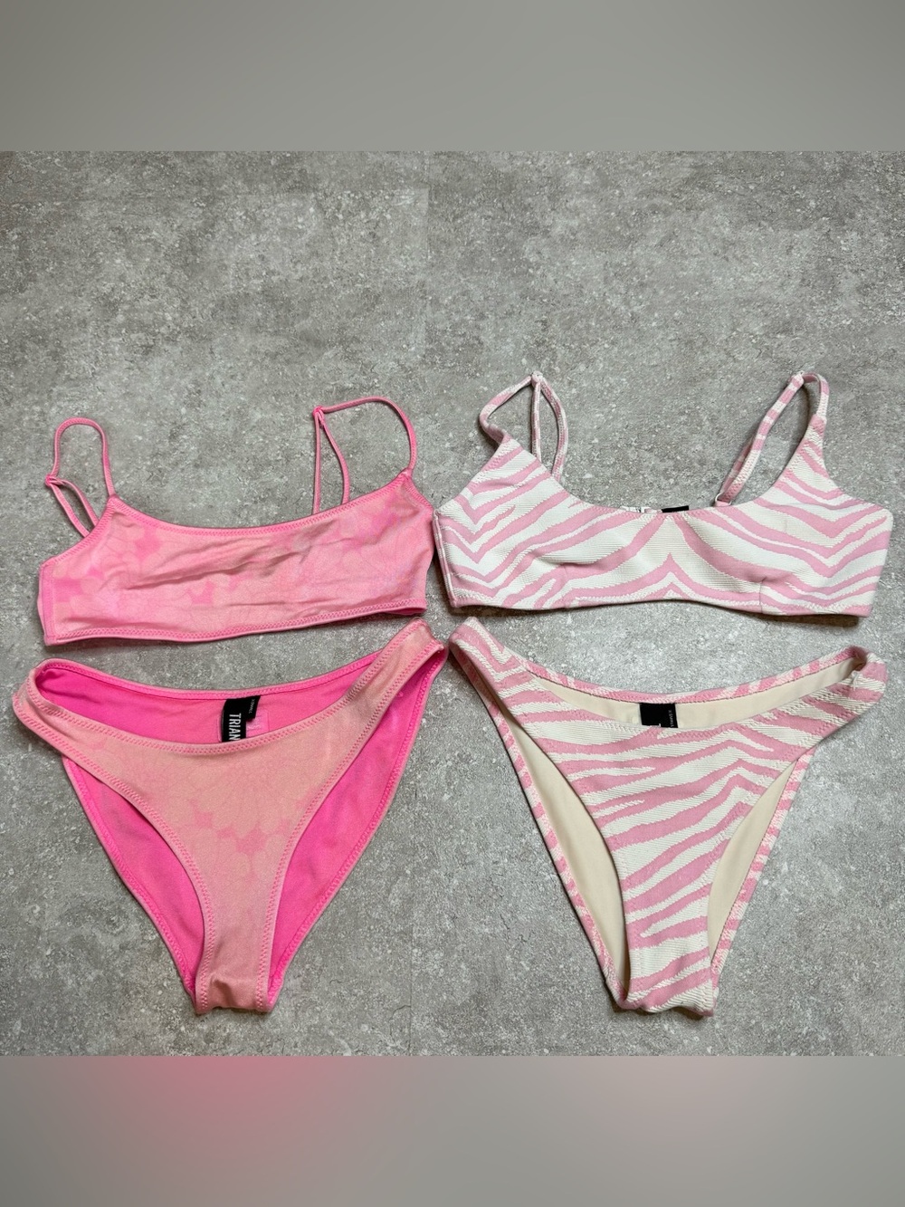 Triangl Bikini Bundle in pink zebra & pink floral xs